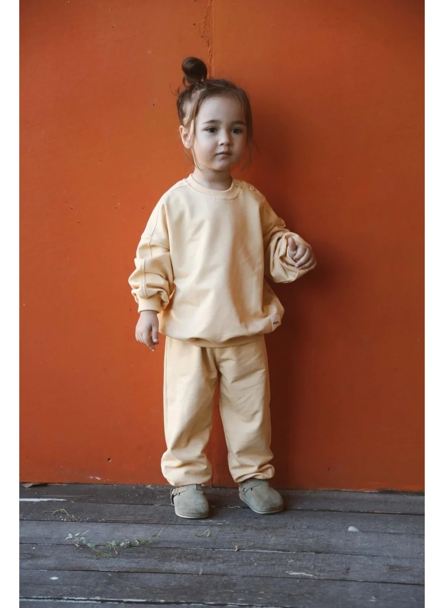 Ohlala Koala Pastel Yellow Back Printed Seasonal Tracksuit