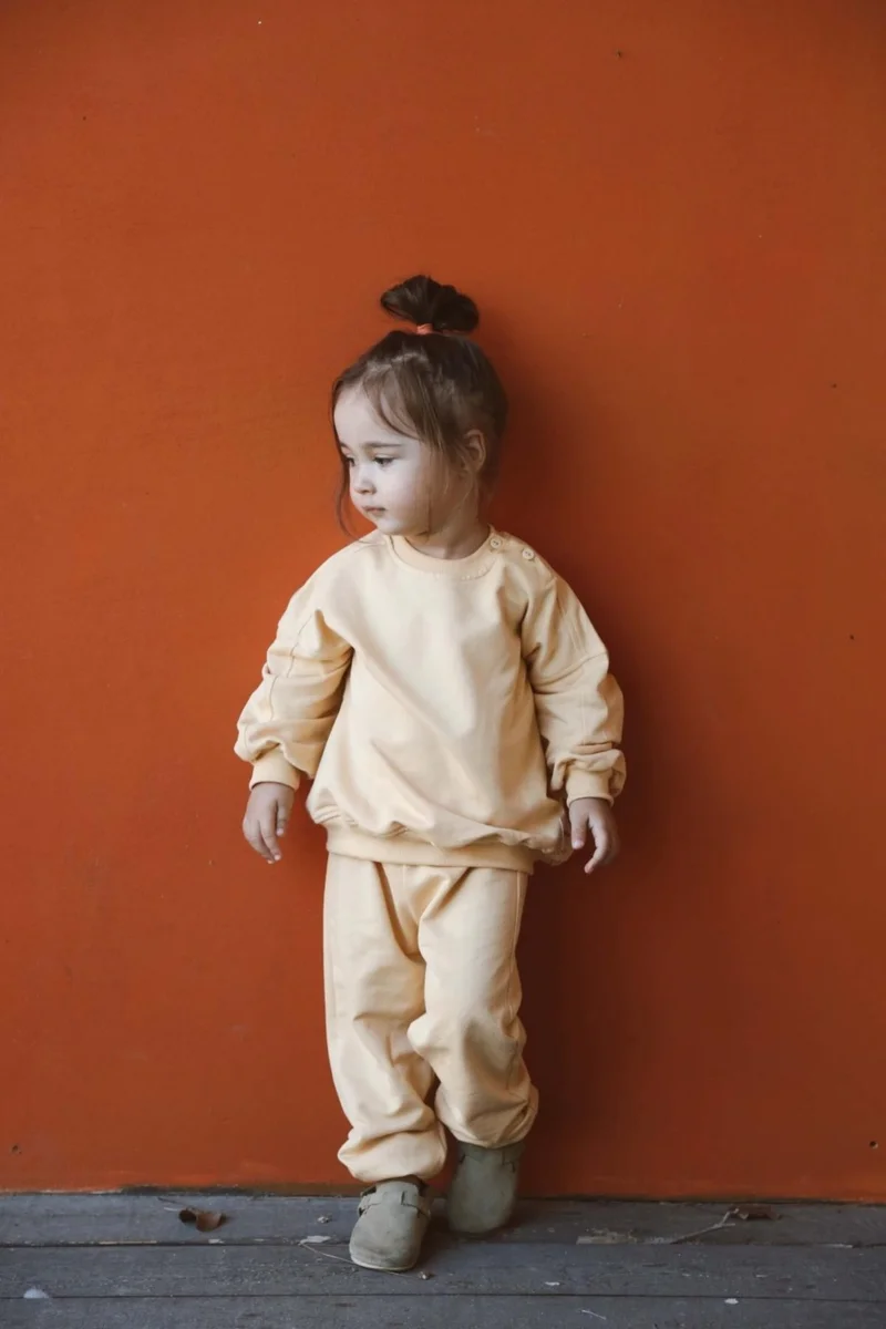 Ohlala Koala Pastel Yellow Back Printed Seasonal Tracksuit