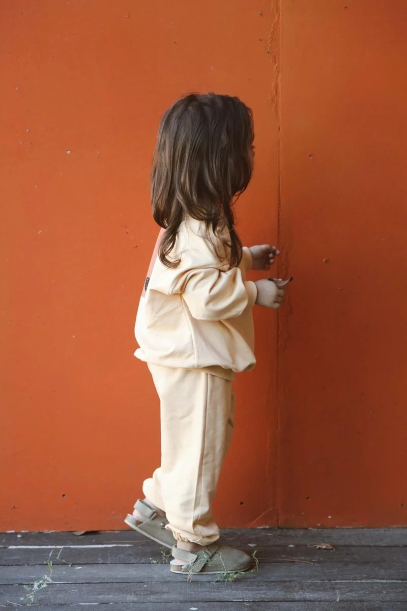 Ohlala Koala Pastel Yellow Back Printed Seasonal Tracksuit