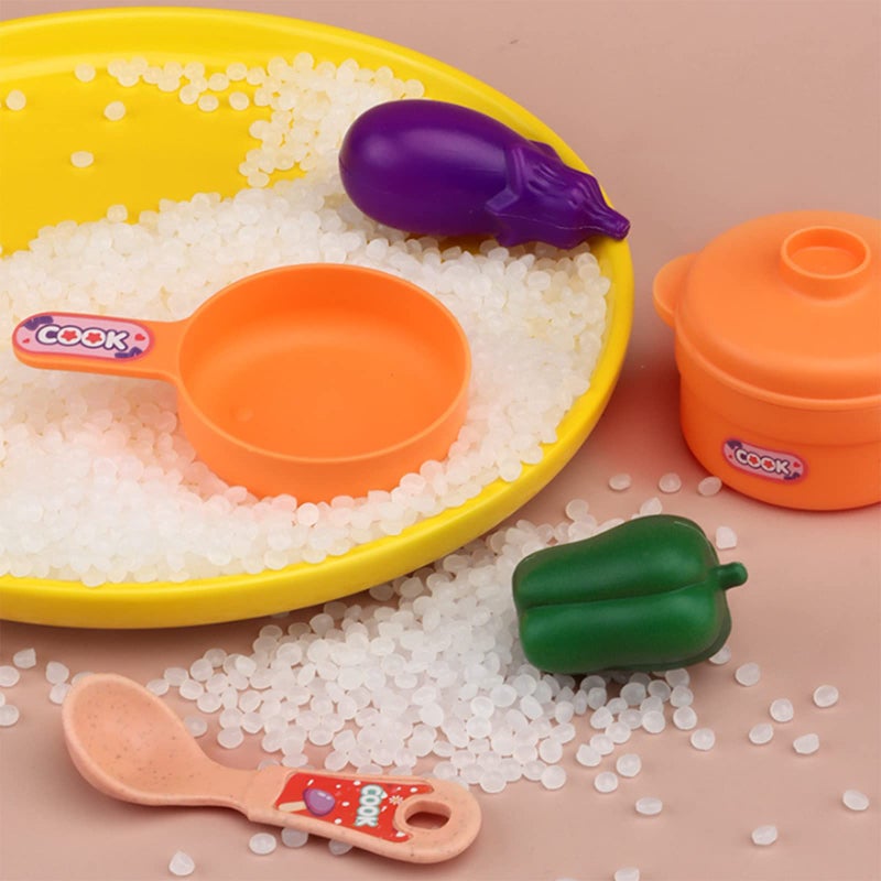 Beauenty Kitchen Playset with Realistic Steam and Light 39 PCS Kitchen Accessories Set Toy Mini Kitchen Set for Kids Pretend Play Food Toys for 3 Year Old Boys and Girls - Image 3