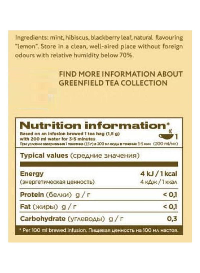 Greenfield Citrus Mint Herbal Infusion Tea 20 Tea Bags 30 Gm - Image 3
