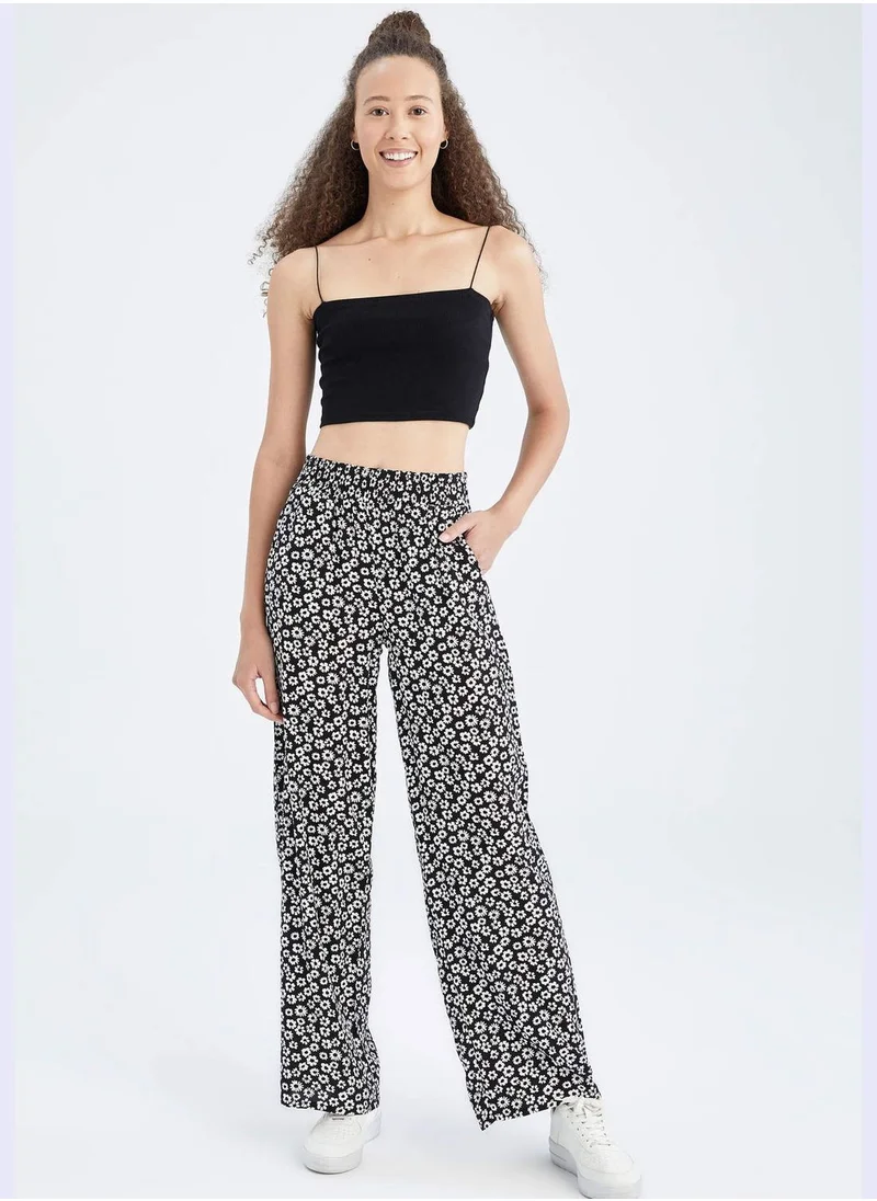 DeFacto High Waisted Zebra Printed Viscose Culottes