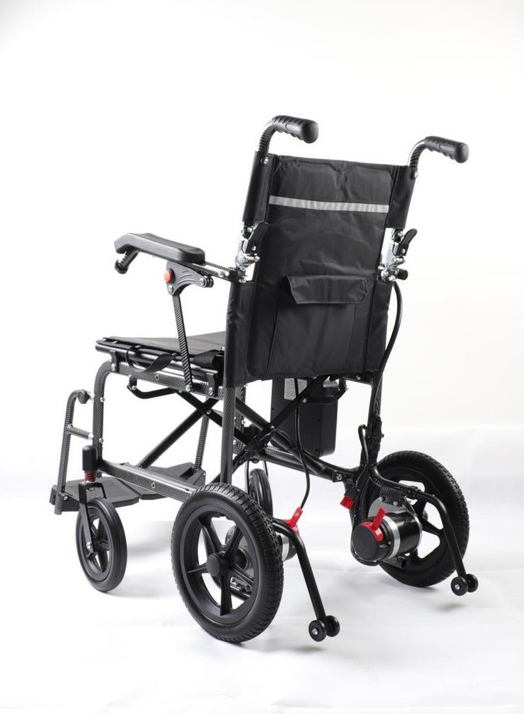 Top Medi Portable 23KG Lightweight Luxury Ultra Light Foldable Carbon Fiber Remote Control Electric Wheelchair for Adults - Image 3