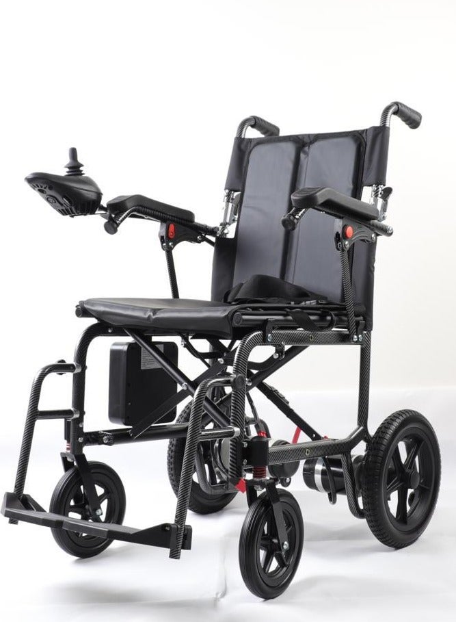 Top Medi Portable 23KG Lightweight Luxury Ultra Light Foldable Carbon Fiber Remote Control Electric Wheelchair for Adults - Image 4