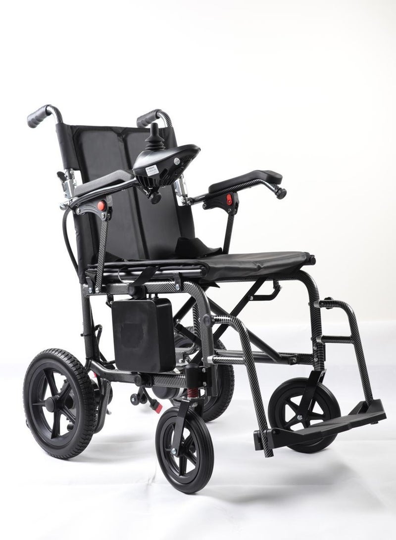 Top Medi Portable 23KG Lightweight Luxury Ultra Light Foldable Carbon Fiber Remote Control Electric Wheelchair for Adults - Image 1