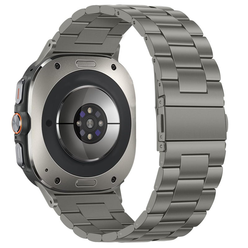 Anlinser No Gap Bands Compatible with Samsung Galaxy Watch Ultra 2/1 Band 47mm (2025/2024), 22mm Metal Strap Galaxy Watch Ultra Band for Women Men, Gray Titanium - Image 2