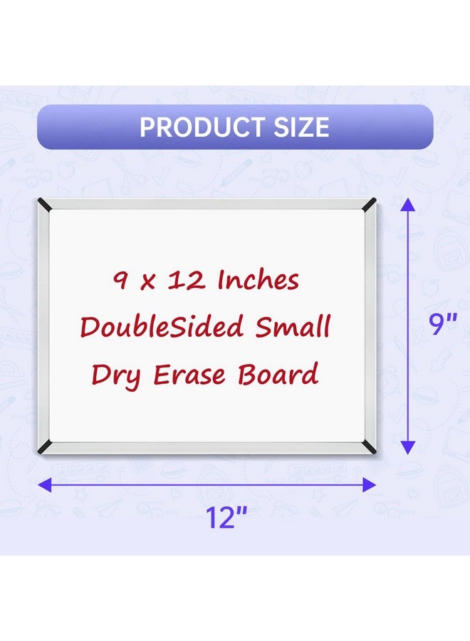 Navy Penguin White Board Small Set - 9 X 12" Dry Erase Board With 2 Dry Wipe Off Markers And 6 Magnetic Labels - Mini Double-Sided Wall Hanging Whiteboard For Home And Office - Image 4