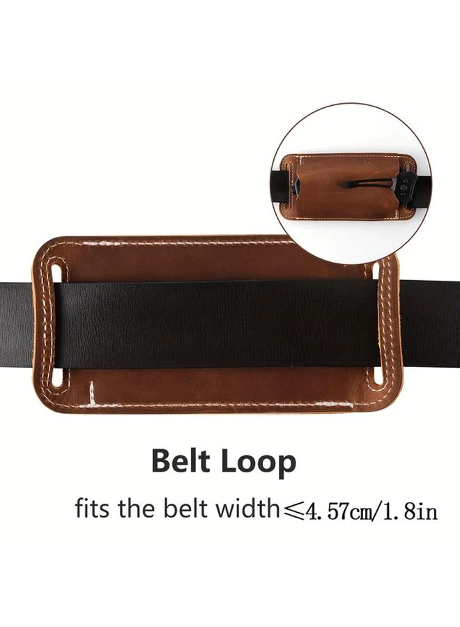 Black Faux Fur Belt Pouch Knife Sheath Horizontal Carry With Snap Button Closure - Image 4