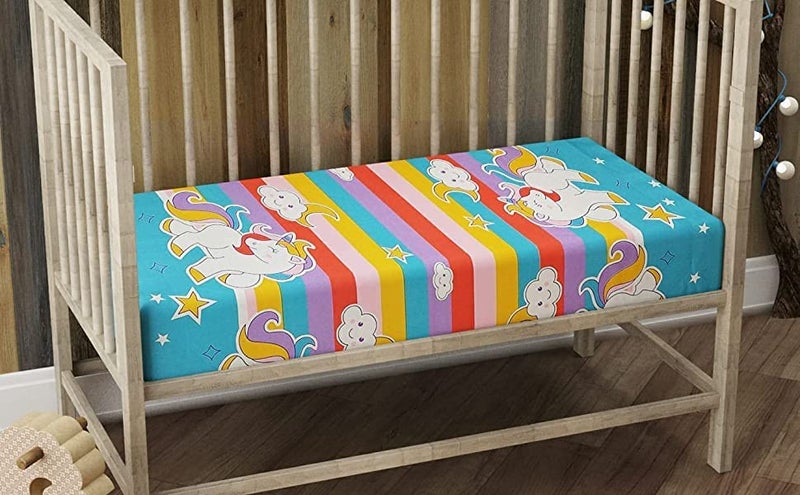 Innovative Edge Elastic Fitted Bedsheet for Baby Crib & Toddler Bed | Ultra-Soft, Skin-Friendly & Breathable Fabric | Snug & Secure Fit | Perfect Size 52 x 28 x 8 Inch | Cozy Baby Bedding - Image 4