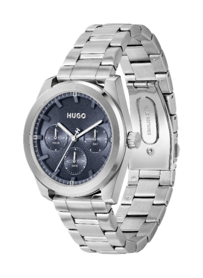 HUGO #BRIGHT SPORT Men's Quartz Watch with Blue Dial and Stainless Steel Bracelet - 1530424 - Image 1