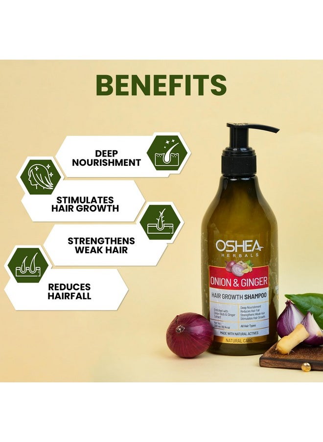 Herbals Onion & Ginger Hair Growth Shampoo I Enriched With Onion Bulb, Ginger Extract I 300Ml