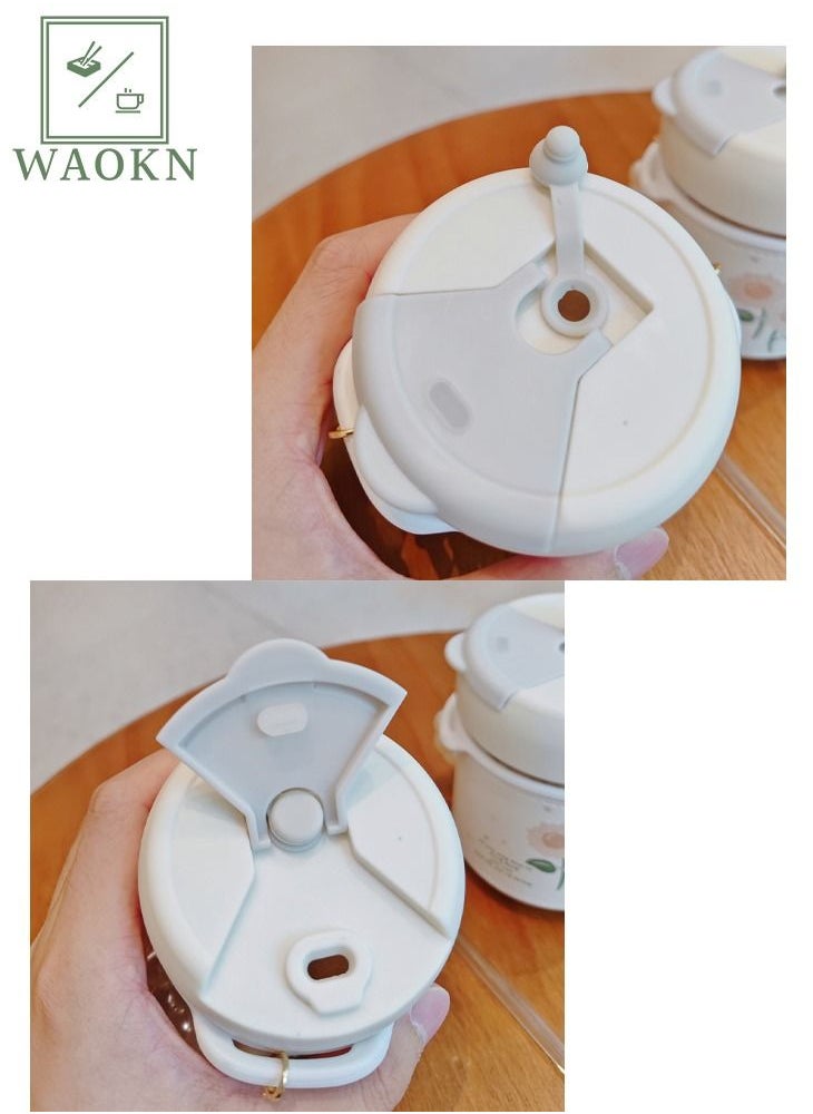 WAOKN - Reusable Coffee Cups with Lids To Go Portable Coffee Cup Dishwasher Safe Travel Coffee Mug Coffee Travel Mug Togo To Go Coffee Mug Cute Travel Mugs - Image 1