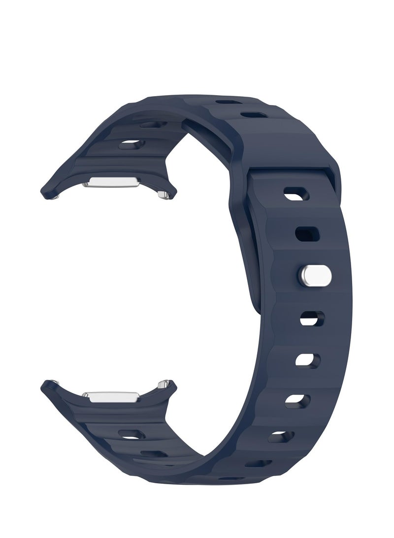 متوافق مع سامسونج غالاكسي ووتش الترا 47mm سوار سيليكون لينة الرياضة سوار للرجال والنساء استبدال الملحقات ( منتصف الليل الأزرق ) - Image 3