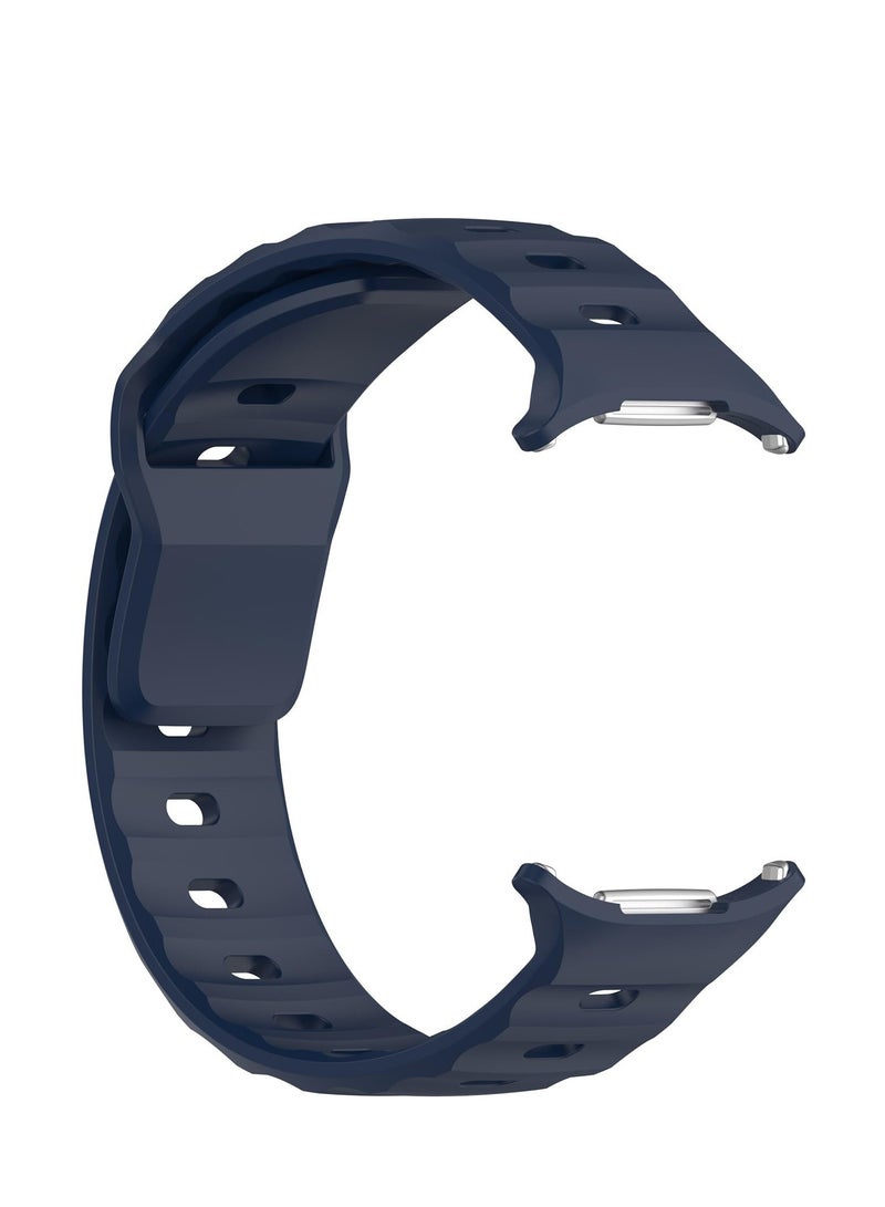 متوافق مع سامسونج غالاكسي ووتش الترا 47mm سوار سيليكون لينة الرياضة سوار للرجال والنساء استبدال الملحقات ( منتصف الليل الأزرق ) - Image 4