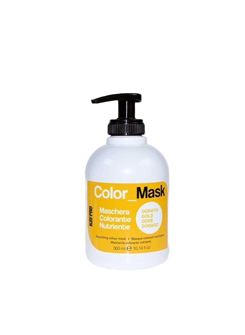 Color Mask - Gold - Hair Mask - Nourishes, Hydrates, Corrects, and Revitalizes Hair Color - 300ML