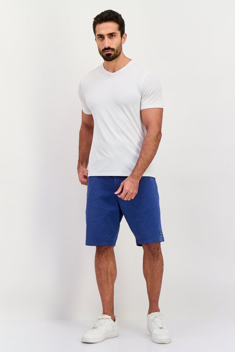 QUIKSILVER Men Solid Chino Shorts, Blue - Image 3