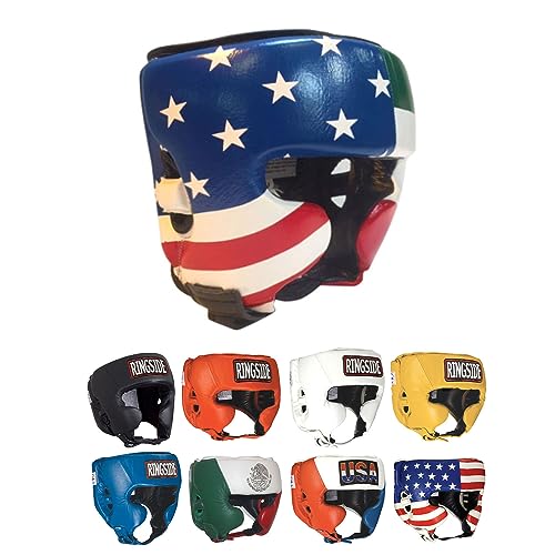 Ringside Competition Boxing Headgear USA BoxingApproved Leather Headgear with Cheek Protection Great for MMA Muay Thai Kickboxing and Training Ideal for Men and Women USAMexico Medium - Image 1