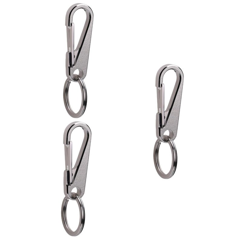 3 Pack Heavy Duty Keychain Carabiner Key Rings for Keys Belt Knob - Image 2