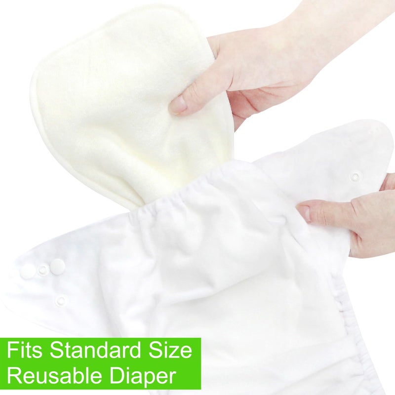 wegreeco Reusable Soft 4 Layers 12 Pack Inserts for Baby Cloth Diaper,High Absorbing Washable Liners - Image 3