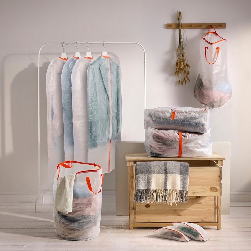 Baitique Laundry Bag, White, 70 L – Semi-Transparent with Carry Handles - Image 2