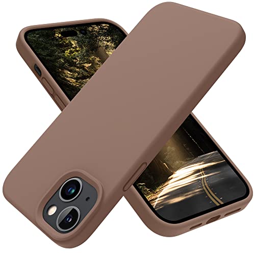 OTOFLY Designed for iPhone 14 Plus Case, Silicone Shockproof Slim Thin Phone Case for iPhone 14 Plus 6.7 inch （Light Brown） - Image 1