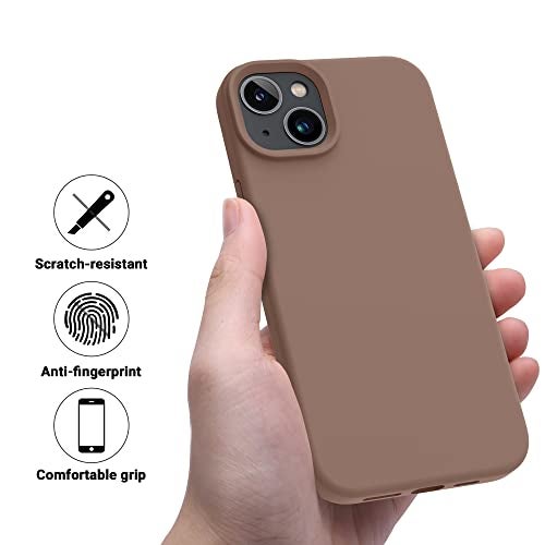 OTOFLY Designed for iPhone 14 Plus Case, Silicone Shockproof Slim Thin Phone Case for iPhone 14 Plus 6.7 inch （Light Brown） - Image 4