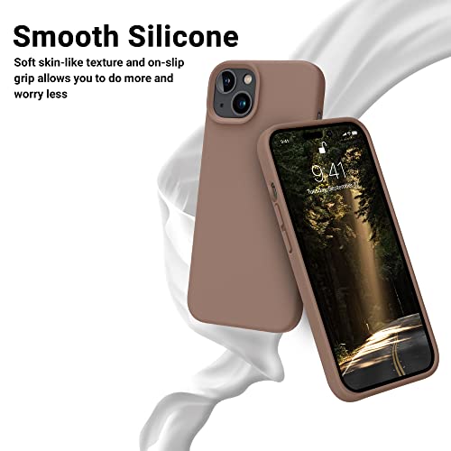 OTOFLY Designed for iPhone 14 Plus Case, Silicone Shockproof Slim Thin Phone Case for iPhone 14 Plus 6.7 inch （Light Brown） - Image 2