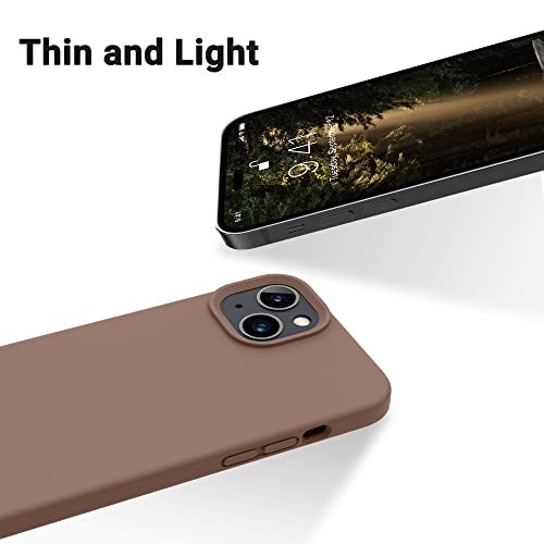 OTOFLY Designed for iPhone 14 Plus Case, Silicone Shockproof Slim Thin Phone Case for iPhone 14 Plus 6.7 inch （Light Brown） - Image 3