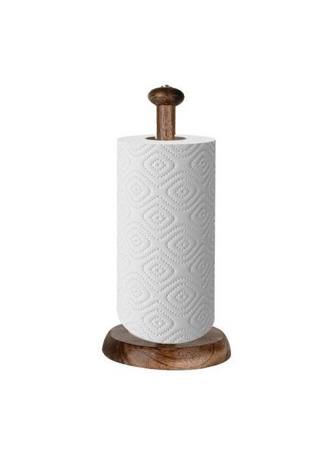 Vintageware® Handcrafted Wooden Kitchen Tissue Paper Roll Stand Holder, Foil Holder (Gem Top) || Kitchen Accessories, Towel Roll Stand Holder, Napkin & Tissue Dispenser Holder Stand (Mango Wood) - Image 1