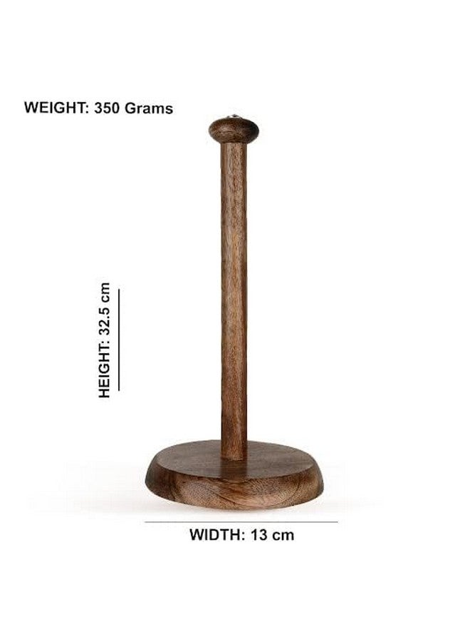 Vintageware® Handcrafted Wooden Kitchen Tissue Paper Roll Stand Holder, Foil Holder (Gem Top) || Kitchen Accessories, Towel Roll Stand Holder, Napkin & Tissue Dispenser Holder Stand (Mango Wood) - Image 4