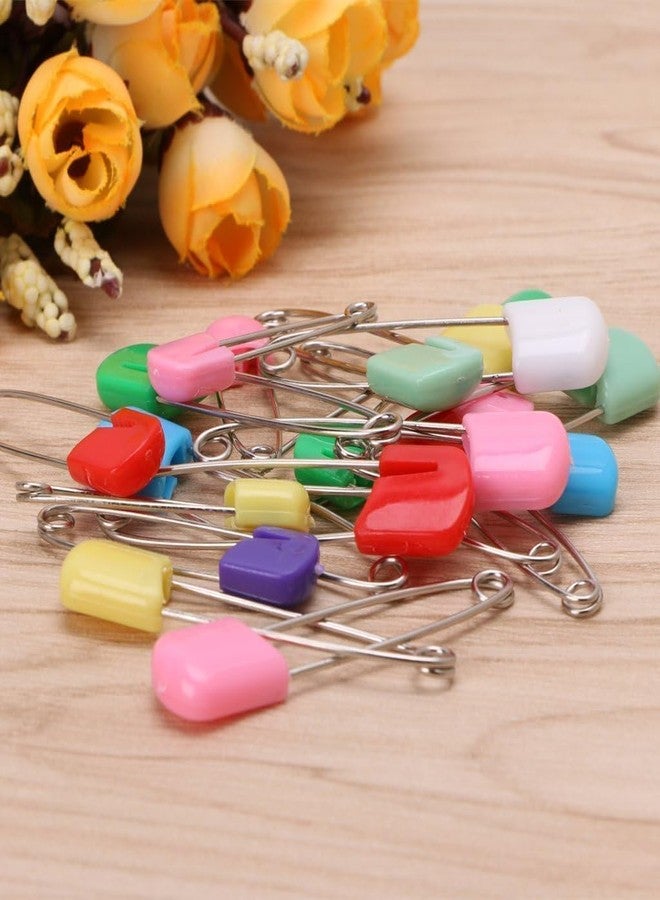 Essivox 20Pcs 2 Inch Safety Diaper Pins, Safety Locking Holder Colorful Safety Pins for Cloth Nappies and Accessorie - Image 3