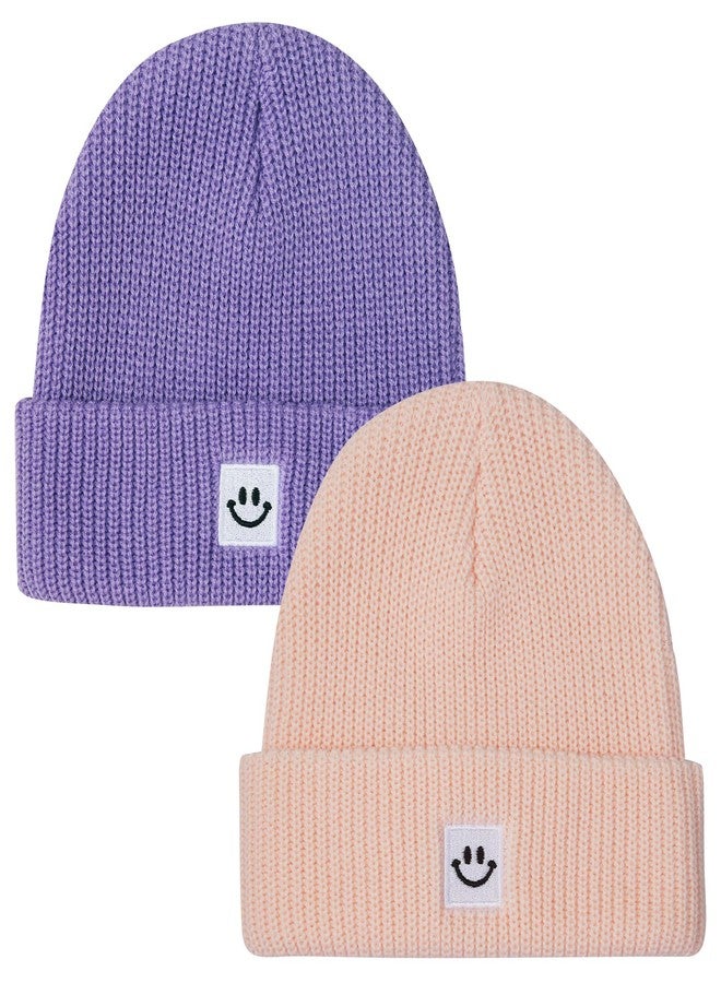 MaxNova Baby Hats 6-12 Months，12-36 Months Pink/Purple - Image 1