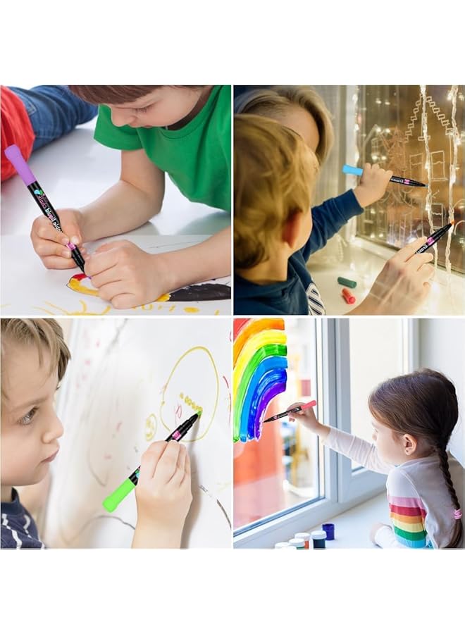 erorex Dry Erase Markers 8 Pack Fine Tip Erasable Whiteboard Pens For Kids Liquid Chalk Markers Easy Wipe Compact And Non Toxic Ideal For Home School And Office - Image 2