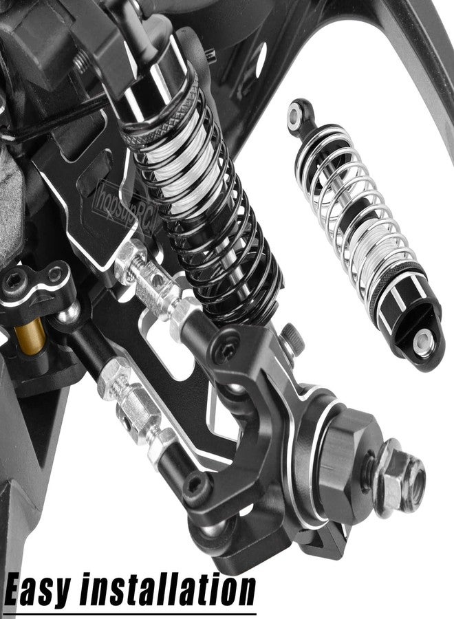 hopsupRC RC Shocks Upgrades Part for 1/18 Granite Grom 1/14 Typhon Grom 1/16 Mojave Grom,Big Bore,Aluminium RC Shocks Absorber Damper,Front Rear Assembled Full Metal Shocks,Replace ARA330824,Black - Image 3