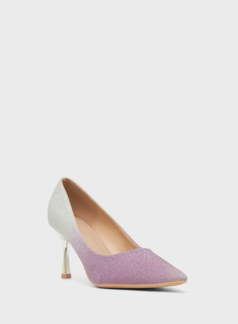 Ginger High Heeled Glitter Pump