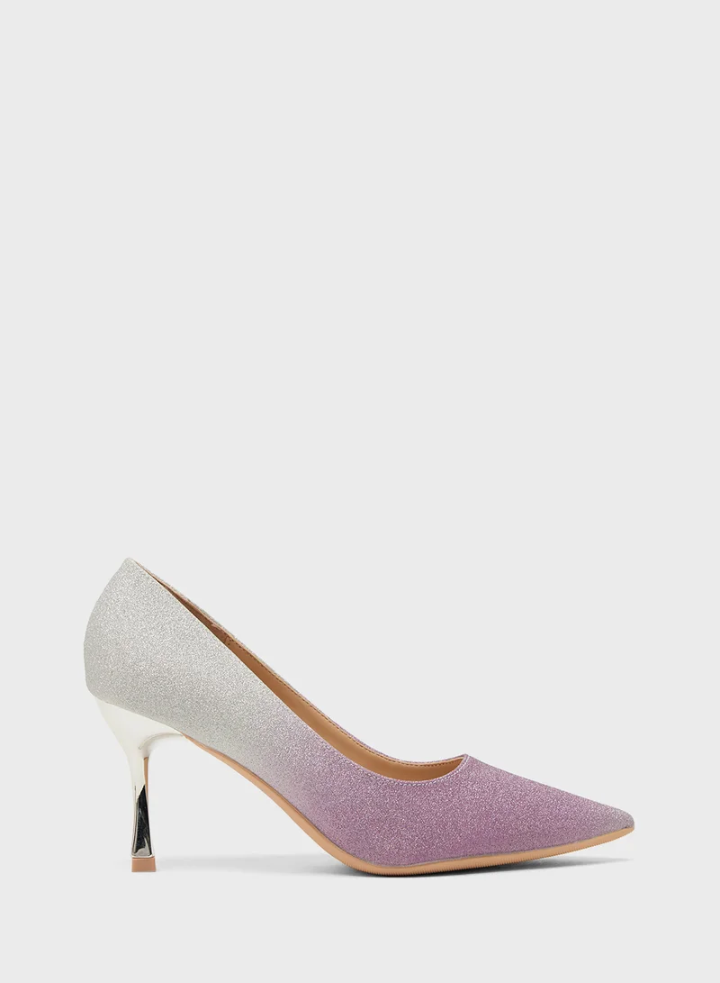 Ginger High Heeled Glitter Pump