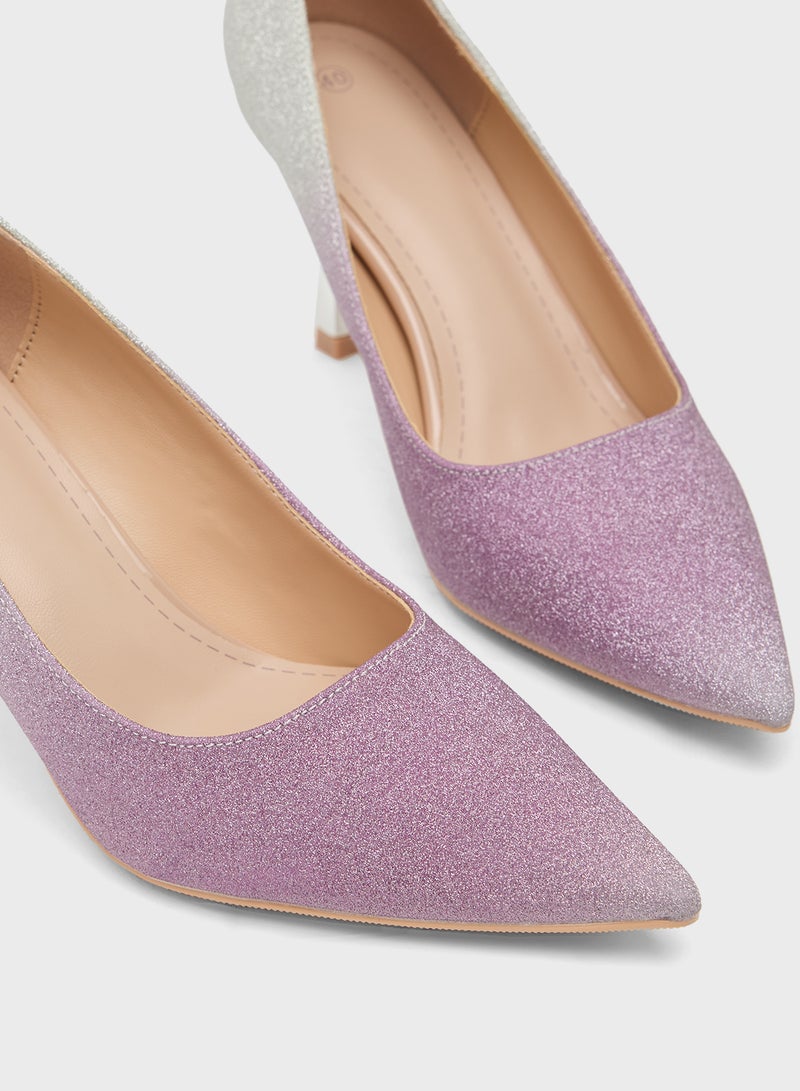 جينجر حذاء بكعب عالٍ لامع - Image 4