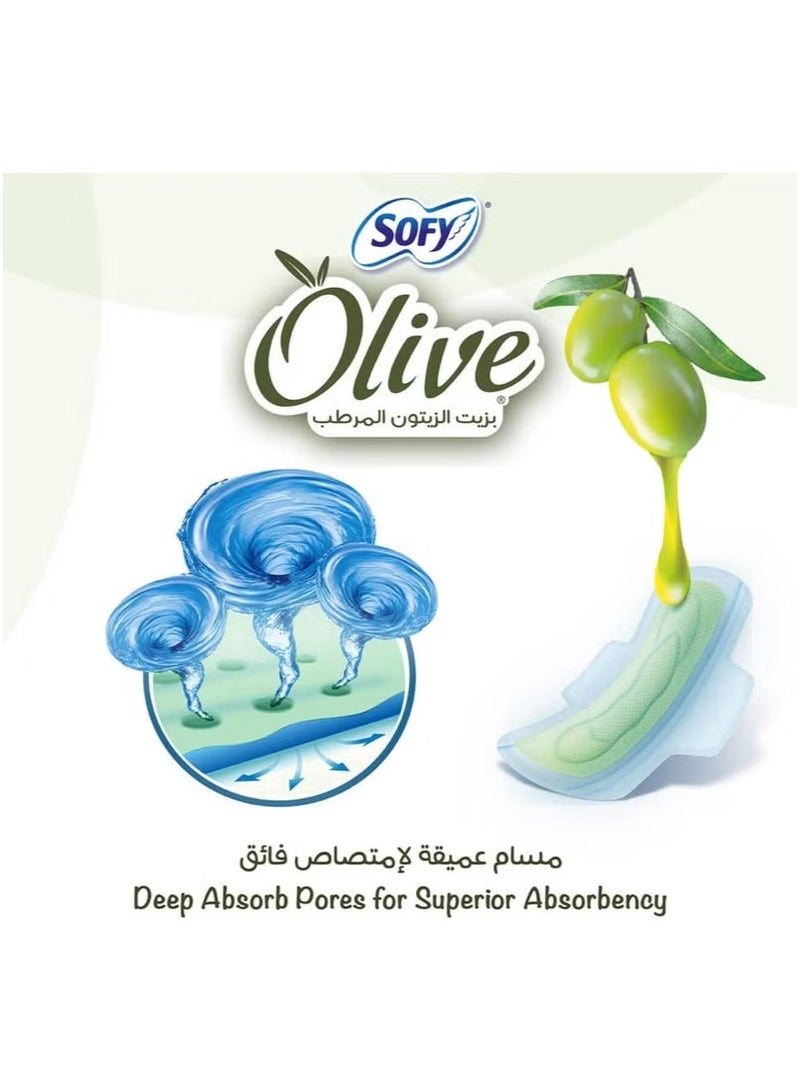 Sofy Olive Sanitary Pads With Wings – Slim Large – 56 Pcs - Image 4
