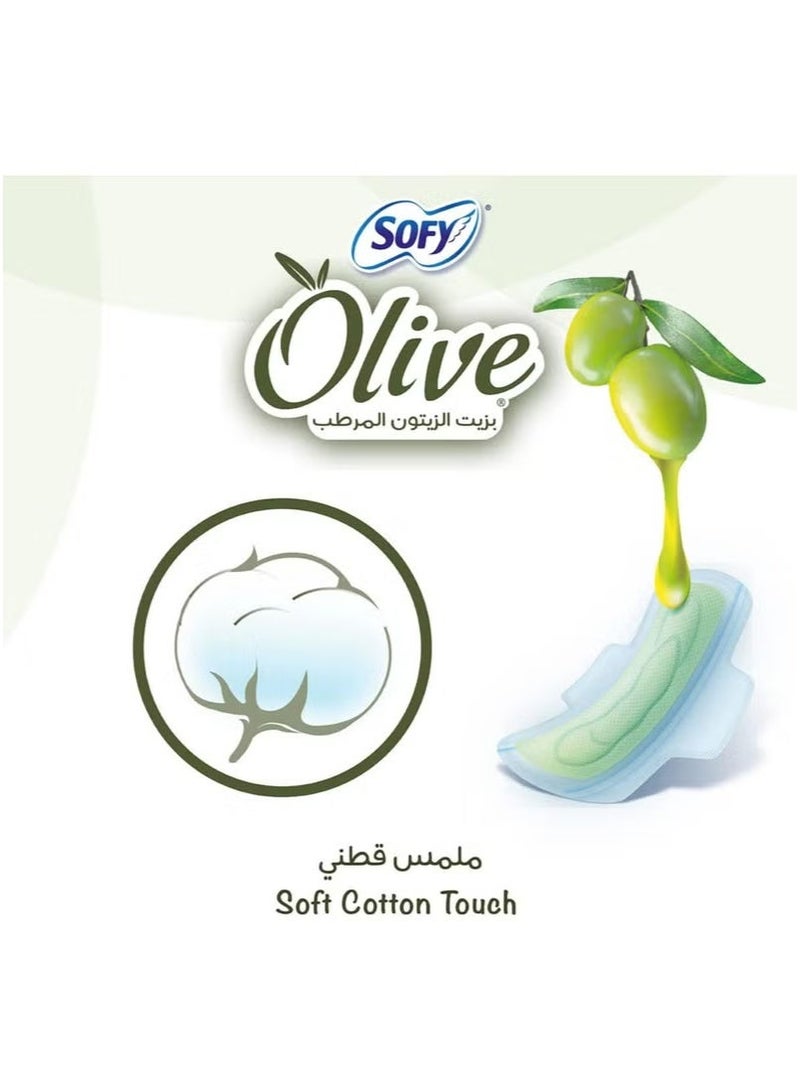 Sofy Olive Sanitary Pads With Wings – Slim Large – 56 Pcs - Image 2