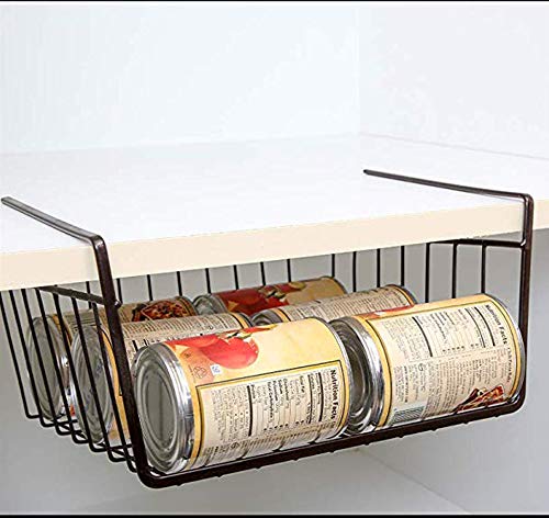 Go Hooked Go Hooked 12-inch Under Shelf Basket (Powder Coated Iron, Black) (Set of 2)  - Image 4