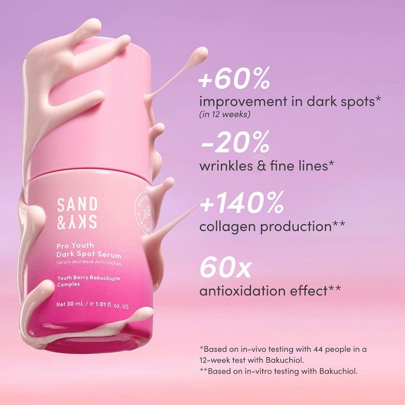 Sand & Sky Australian Essentials Dark Spot Corrector Serum with Bakuchiol & Glycolic Acid - Plant-Based Retinol Alternative, Targets Age Spots & Wrinkles - Image 4