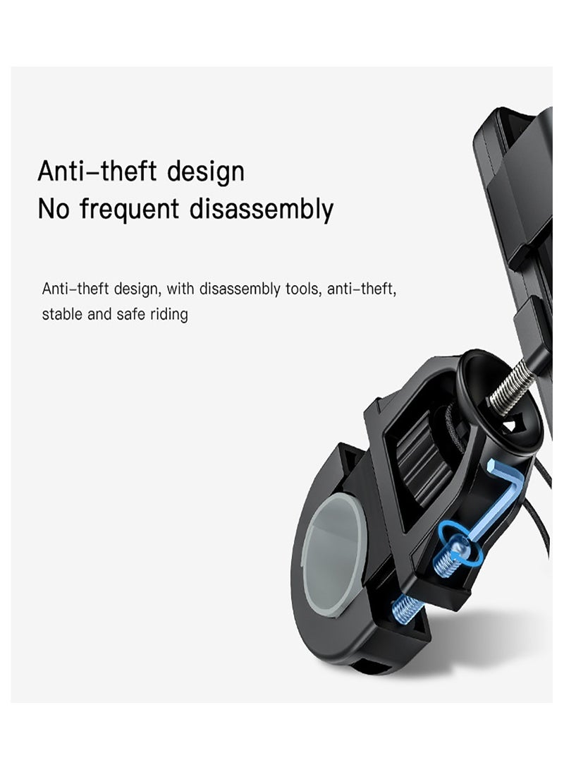 Yesido C94 Bicycle Bracket Easily Using Adjustable Mount Cellphone Holder With Silicone Tape Bike Mobile Phone Holder Black - Image 3