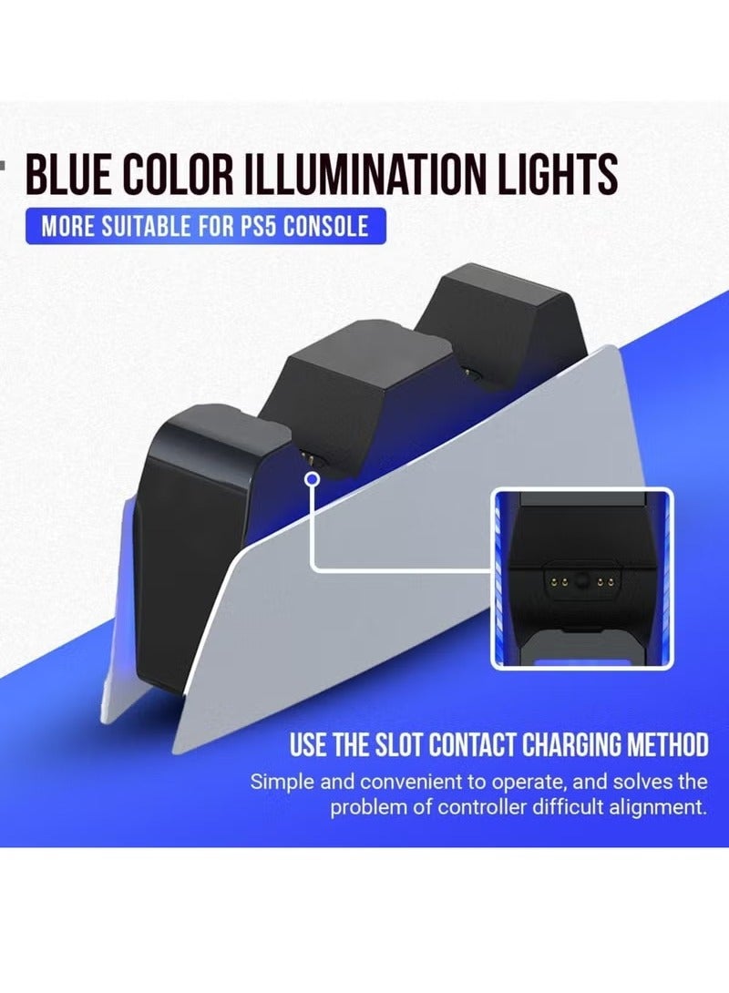 PS5 Controller Charging Station | PS5 Controller Charger for PlayStation 5 Dual Sense Controller | USB Type C PS5 Charger Stand with LED Indicator - Image 3