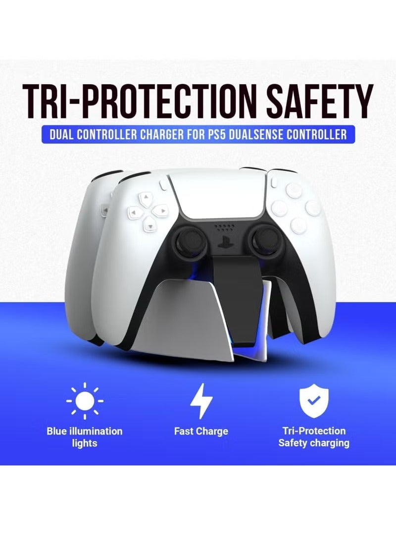PS5 Controller Charging Station | PS5 Controller Charger for PlayStation 5 Dual Sense Controller | USB Type C PS5 Charger Stand with LED Indicator - Image 5