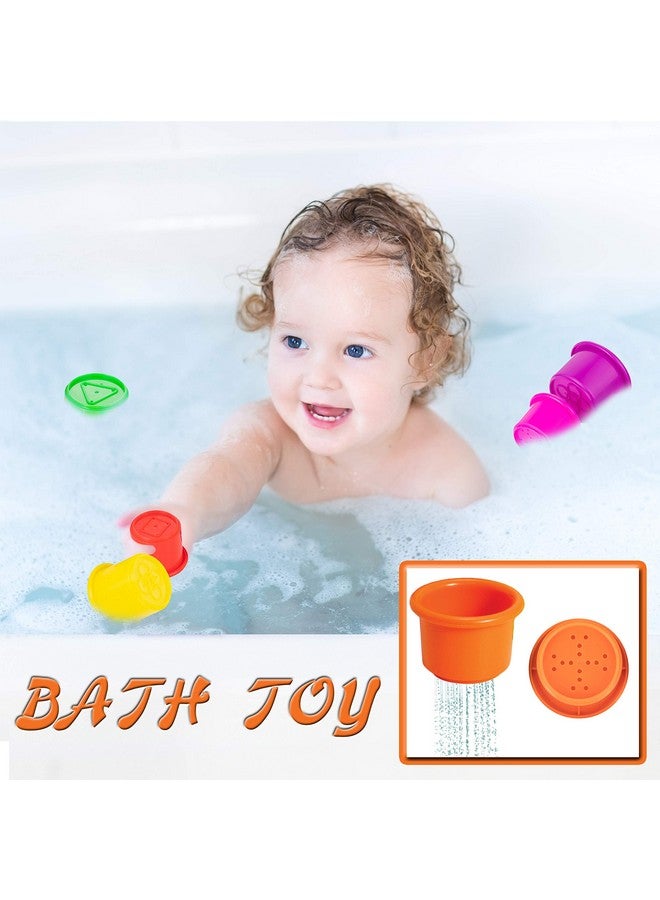 Driddle Colorful Stacking & Nesting Cups - 8 Cups Fun Color Learning Toy - Great Bath & Beach Toy for Baby Toddler & Kids - Preschool Game - Image 3