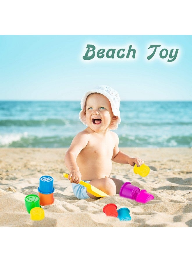 Driddle Colorful Stacking & Nesting Cups - 8 Cups Fun Color Learning Toy - Great Bath & Beach Toy for Baby Toddler & Kids - Preschool Game - Image 5