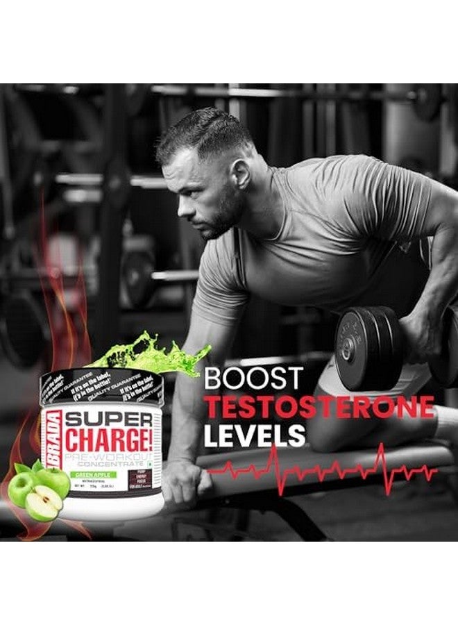 لابرادا مكمل غذائي Super Charge Pre-Workout (L-Arginine، L-Citrulline Malate، Beta Alanine، Caffeine Lahydrous، Ashwagandha Extract، Zinc، 63 وجبة) - 315 جرام (تفاح أخضر) - Image 4