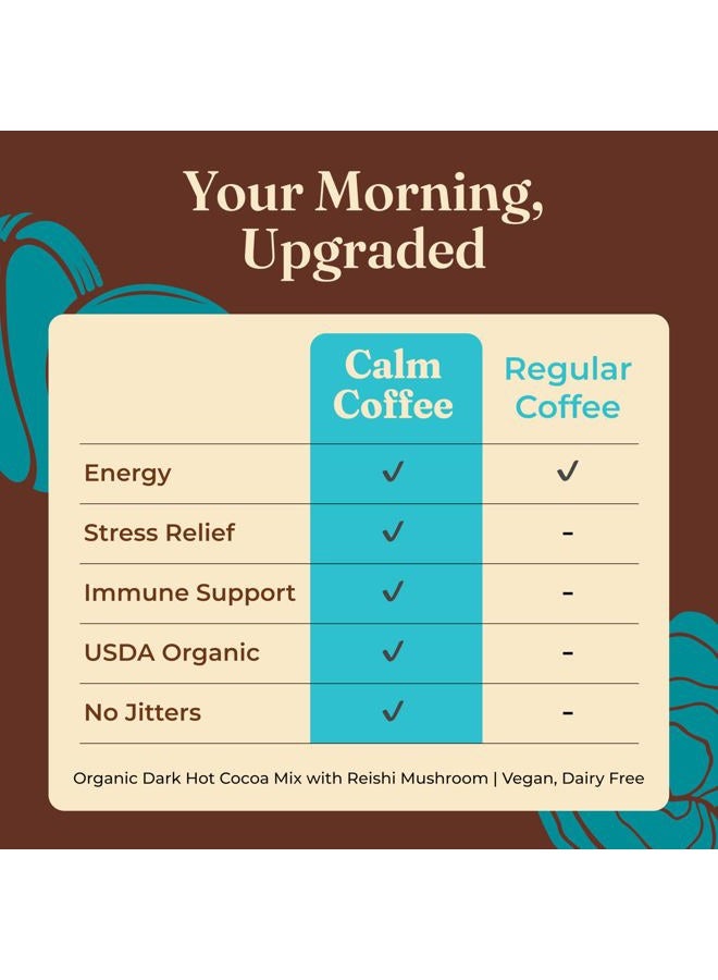 Four Sigmatic Calm Mushroom Cocoa Mix | Organic Dark Hot Cocoa Mix with Reishi Mushroom | Vegan, Dairy Free | 15 Servings - Image 4