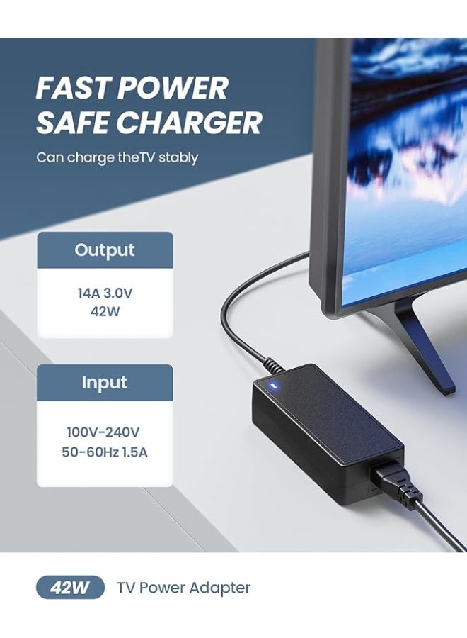 Terabyte 14V AC/DC Adaptor Power Cord for Monitor S22F350FHR S22A330 S22F352 S24D300HL S27D390H S27D360H C24F390FHR C24RG50FQR C27R500FHR SF35 CR50 CRG5 CF39 Series SyncMaster Gaming Monitor Charger - Image 2