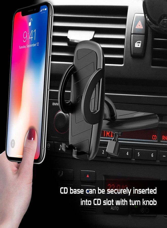 Cellet Universal CD Slot Phone Mount - 360° Rotating Car Phone Holder with Secure CD Slot Base & One-Touch Release - Image 4